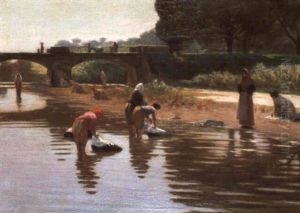 W,scherinnen Am Fluss by Theophil Preiswerk