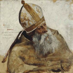 Portrait Of A Bishop by Hermann Prell