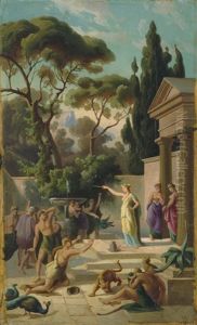 Kirke Verwandelt Die Gefahrten Des Odysseus In Tiere: Szene Aus Der "odyssee" by Friedrich Johann C.E. Preller the Elder