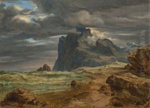 Brandung An Der Felsenkuste by Friedrich Johann C.E. Preller the Elder