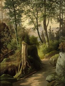 Blausee Mit Den Doldenhornern Und Dem Fisistock Im Kanton Bern by Friedrich Johann C.E. Preller the Elder