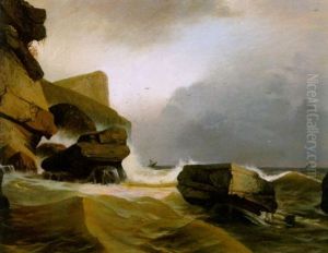 Sturmische See Mit Klippen by Friedrich Johann C.E. Preller the Elder
