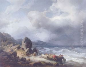 Sturm An Der Norwegischen Kuste by Friedrich Johann C.E. Preller the Elder