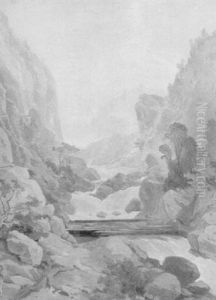 Alpenlandschaft Mit Wildbach