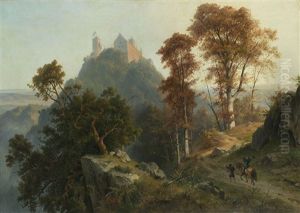 Herbstmorgen An Der Wartburg by Friedrich, the younger Preller