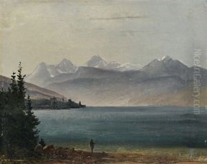 Blick Auf Den Thunersee Mit Interlaken Und Eiger, Monch Und Jungfrau
