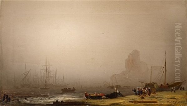 Strandszene Im Nebel - view 1