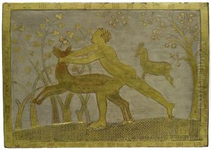 Bounding Deer by Charles E. Prendergast
