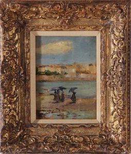 Stroll Along Beach, Dinard by Maurice Prendergast