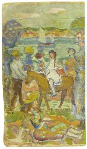 Group Of Figures (with Donkey) by Maurice Prendergast