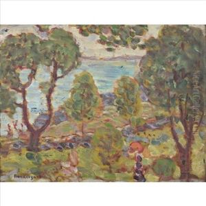 Seashore (dbl-sided) by Maurice Prendergast