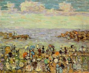 Beach At St. Malo by Maurice Prendergast