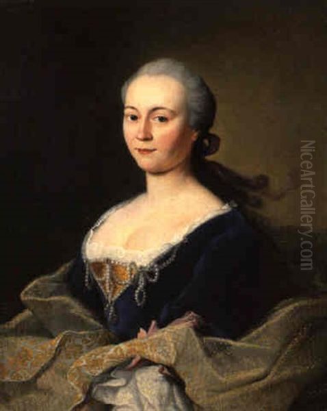 Bildnis Einer Jungen Dame In Blauem Kleid - view 1