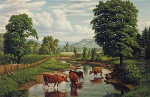 Cows Watering - view 1