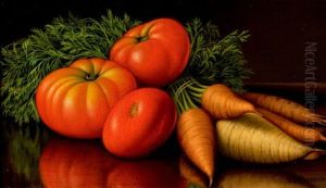Still Life With Tomatoes And Carrots by Levi Wells Prentice