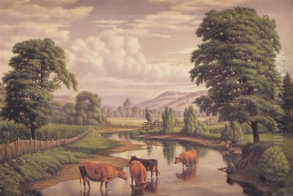 Cows Watering - view 1