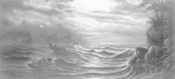 Rocky Shore Scene - view 1