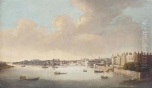 A View Of London And The Thames by Cornelis Bol