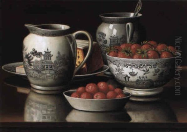 Still Life With Porcelain And Strawberries - view 1