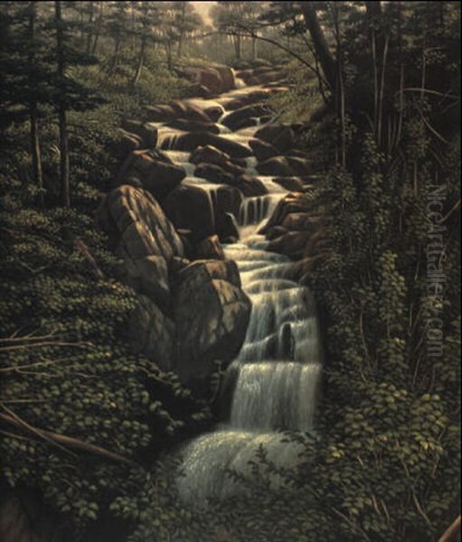 Mountain Waterfall - view 1