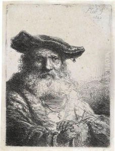 Old Man With A Flowing Beard And Velvet Cap