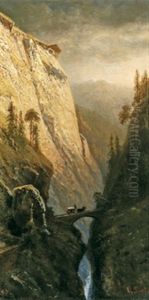 Die Via Mala Bei Thusis In Der Schweiz by Otto Press