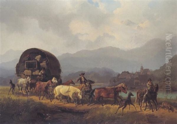 Der Wanderzirkus Am Weg In Die Stadt - view 1