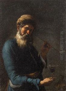 Uomo Con Pipa E Bicchiere