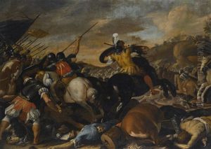 A Cavarly Skirmish by Mattia Preti
