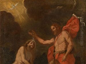 Baptism Of Christ by Mattia Preti