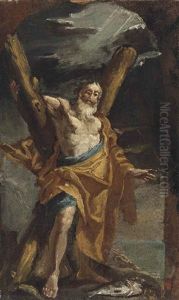 Saint Andrew - A Bozzetto by Mattia Preti