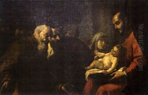 Scene Biblique Avec Presentation D'un Enfant Couronne Scene Biblique Avec Presentation D'un Enfant Couronne
