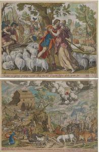 "l'arche De Noe" Et "bergere" by Hans Bol