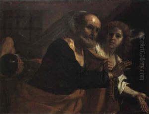 San Pietro Liberato Dall'angelo by Mattia Preti