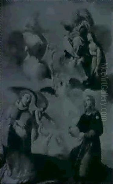 Saints Lawrence And Roch With The Madonna Interceding With Trinity On Behalf Of The Souls Of Plague Victims - view 1