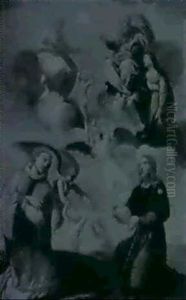 Saints Lawrence And Roch With The Madonna Interceding With  Trinity On Behalf Of The Souls Of Plague Victims