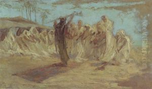 Beduini Nell'oasi by Gaetano Previati