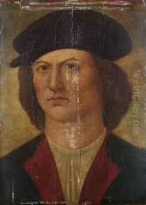 Portrait Of A Man In A Black Hat And A Black And Red Coat