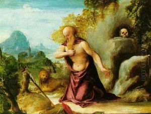 Saint Jerome In The Wilderness by Andrea Previtali