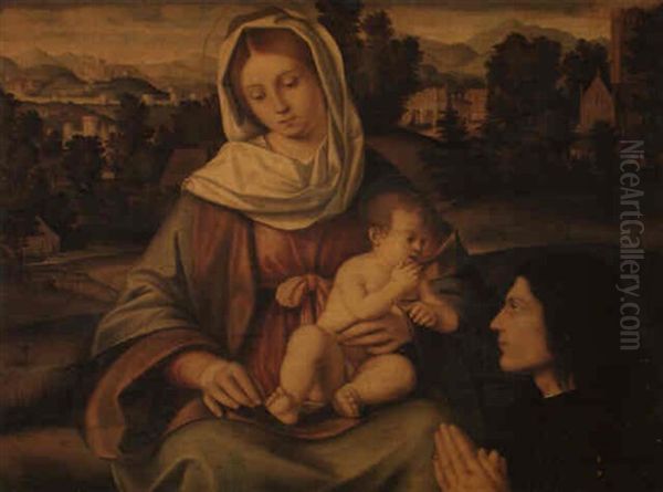 The Madonna And Child In A Landscape With A Kneeling Donor - view 1