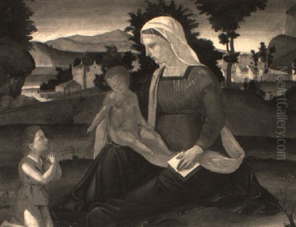The Madonna And Child With The Infant St. John The Baptist In A Landscape - view 1