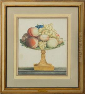Still Life With Grapes And Peaches by Jean Louis Prevost