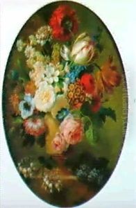 Bouquet De Fleurs Dans Un Vase by Jean Louis Prevost