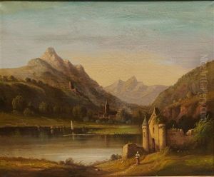 Lakeside Castle by Nicolas Louis Andre Prevost