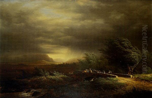 L'approche De L'orage Sur La Campagne - view 1