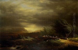 L'approche De L'orage Sur La Campagne by Nicolas Louis Andre Prevost