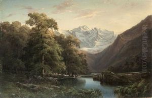 Paysage Avec Vue Sur Le Mont-blanc by Franck Jean Henri Marie Prevost-Ritter