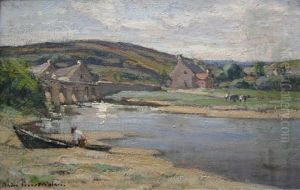 Paysage Anime A La Riviere by Andre Prevot-Valeri