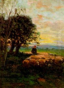 Early Evening Drive To New Pastures by Auguste Prevot-Valeri