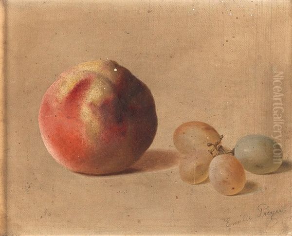 A Peach And Grapes - view 1
